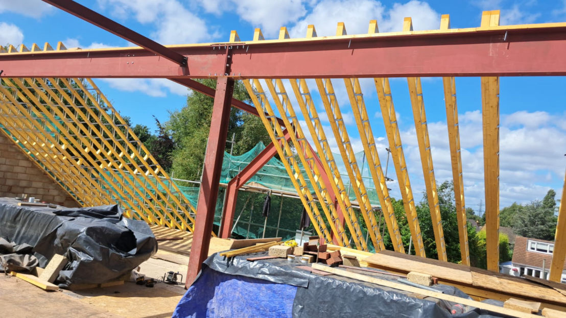 Steel Beams for a New Roof in a £1m+ House Renovation Project